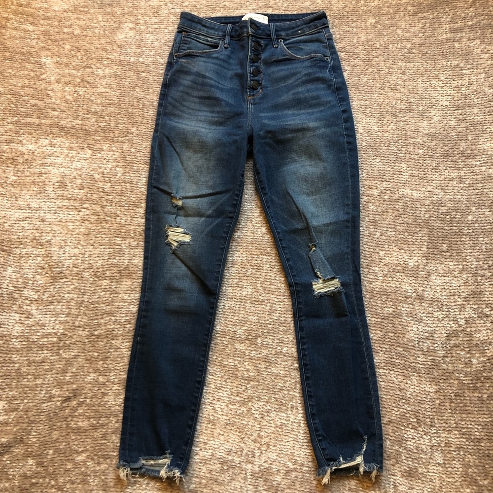 Abercrombie & Fitch Curve Love High Rise Super Skinny Ankle 27 / 4 Regular